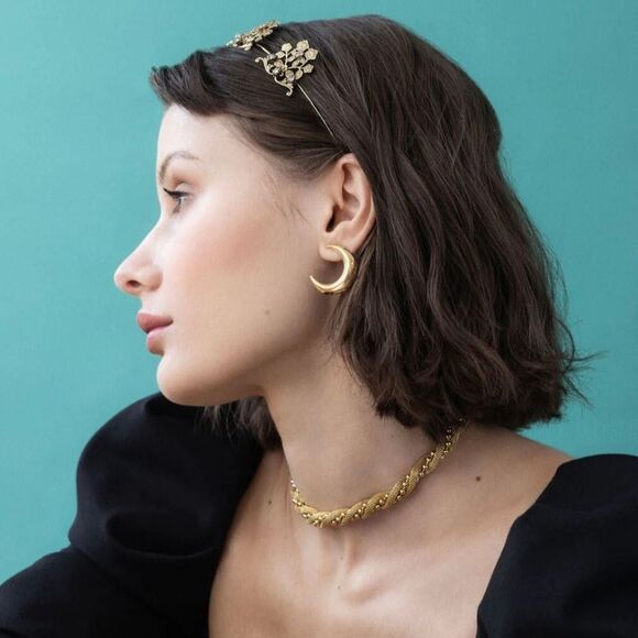 EPONA VALLEY LUNA EARRINGS GOLD - Picture 1 of 6